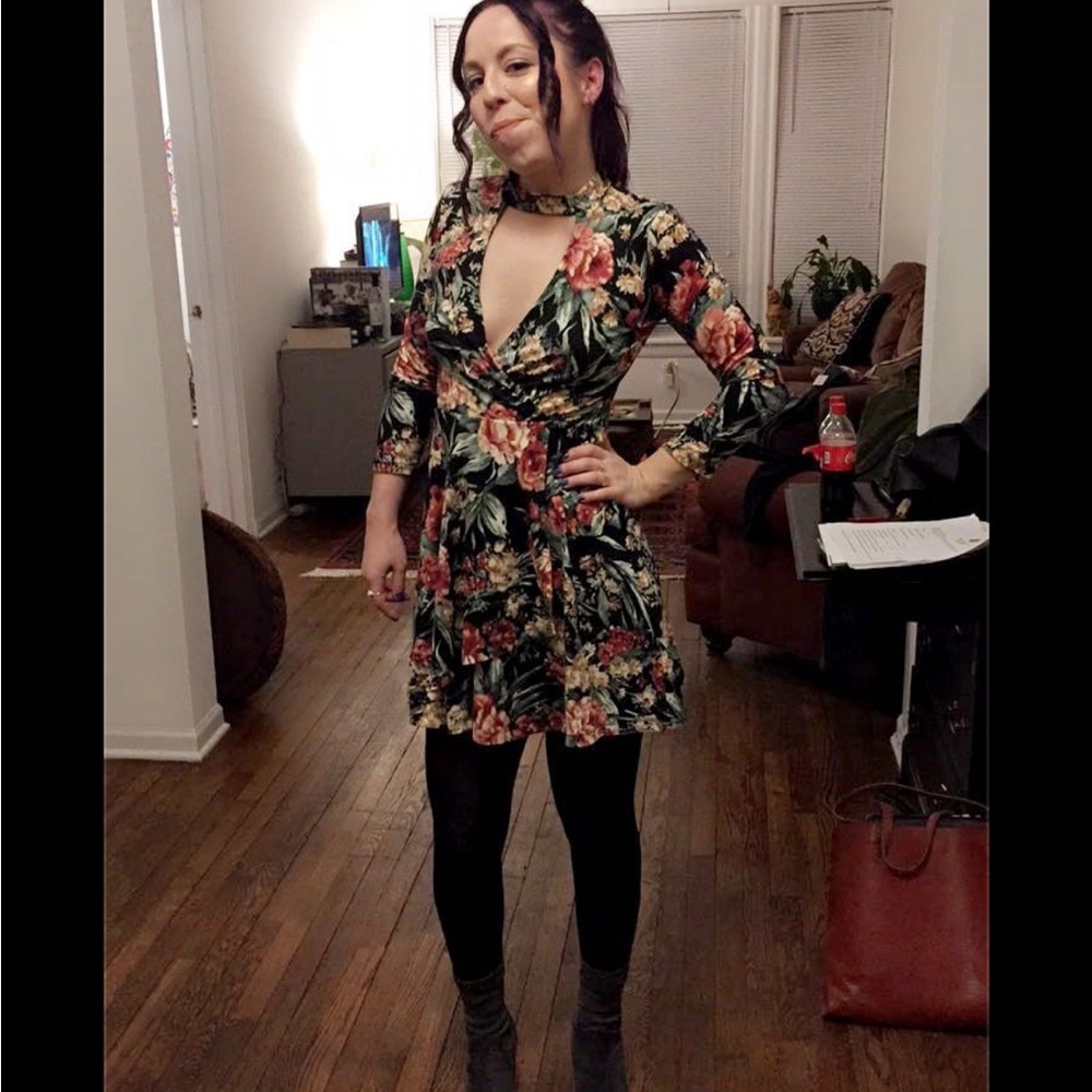 Floral V-Neck Dress